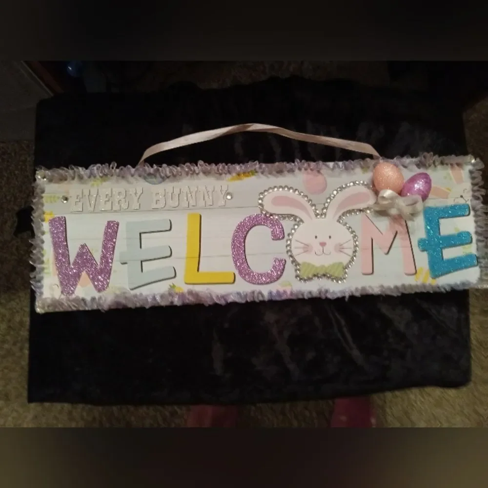 EASTER Hand Embellished Easter Door Hanger 18.5